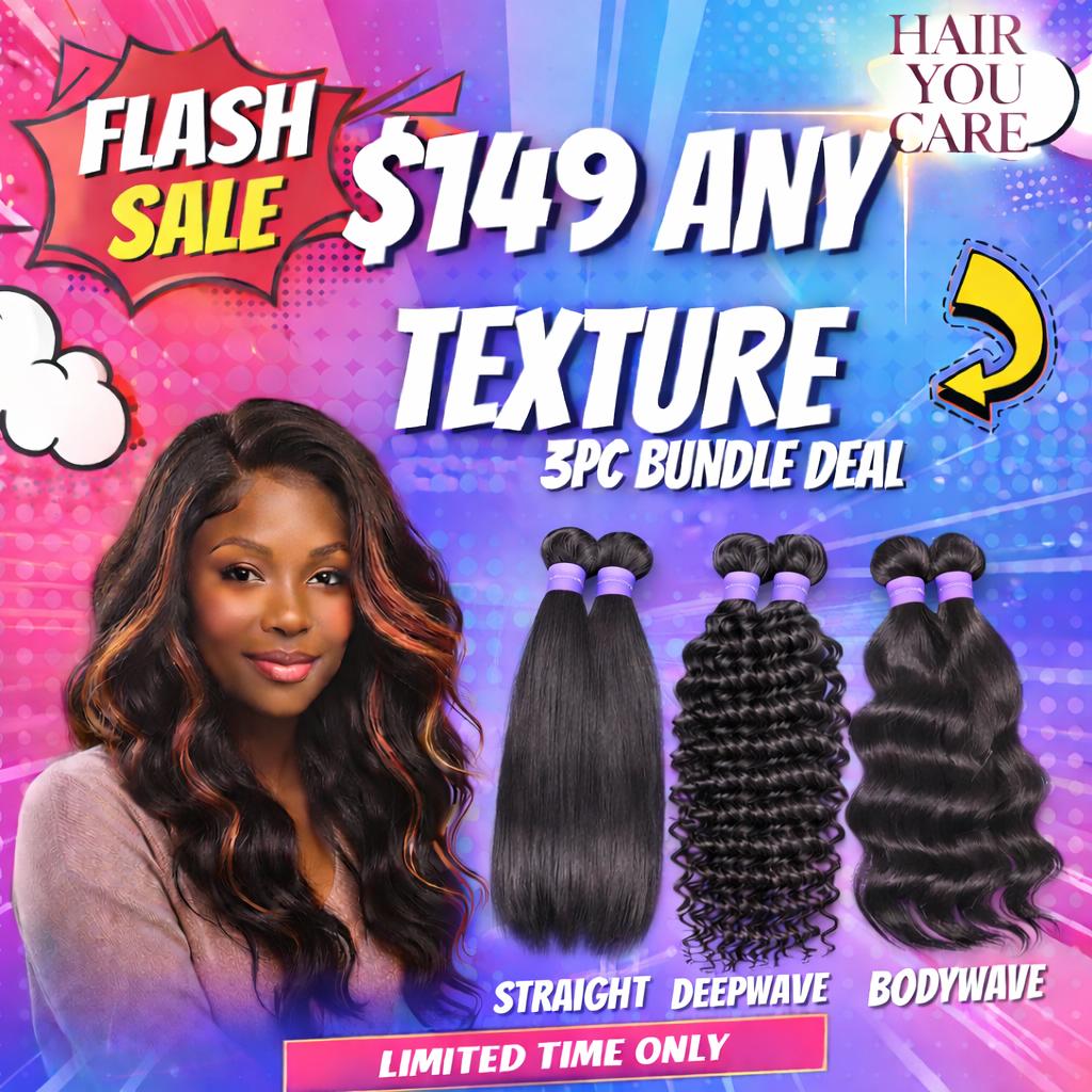 $149 (3) Bundles Any Texture 18in