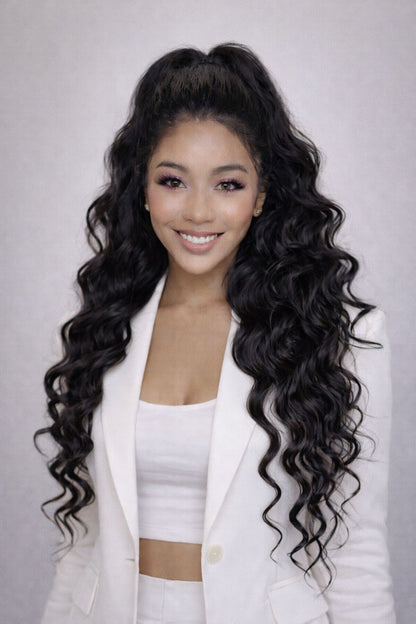 Kinky Straight Wig | Yaki Texture, Pre-Plucked Hairline