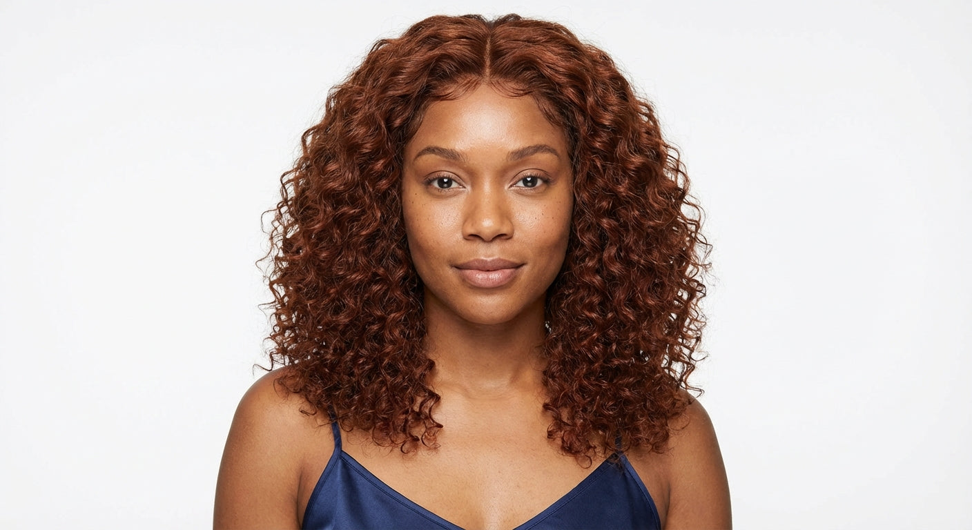 Hair you Care Reddish Brown Water Wave Wig | 9x6 Transparent Lace, Glueless