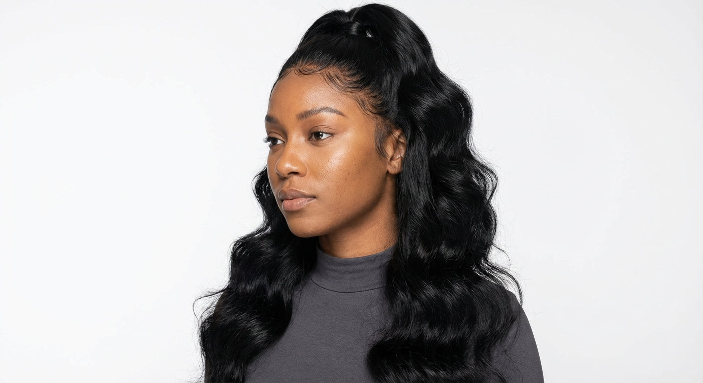 Kinky Straight Wig | Yaki Texture, Pre-Plucked Hairline